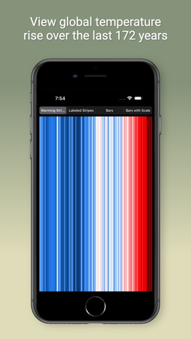 Climate Warming Stripes Screenshot