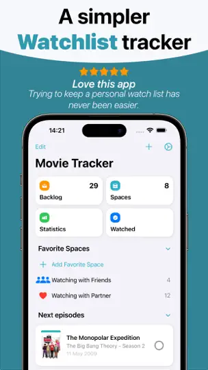 Captura de pantalla de Movie Tracker: Cine Y Series en iPhone 1