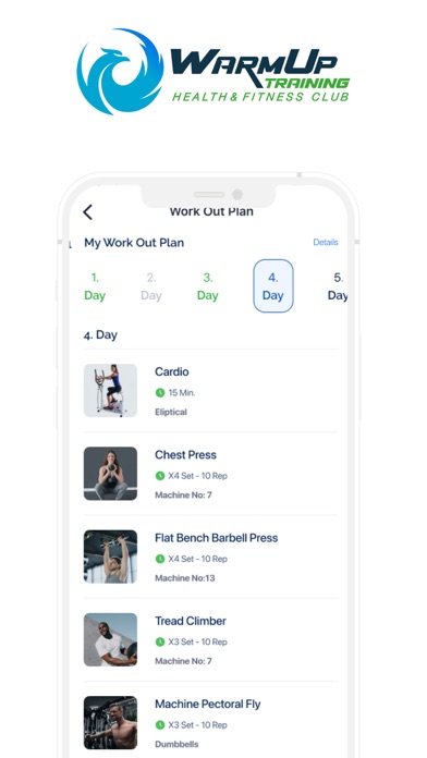 WarmUp Training Club Screenshot