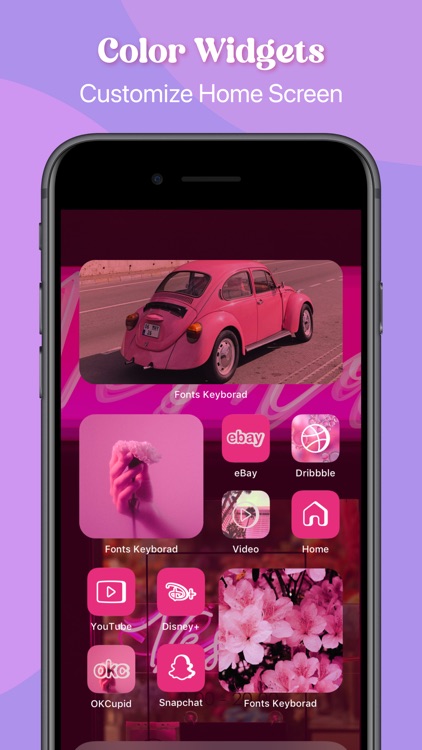 Fonts, Color Widget for iPhone