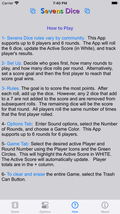 Sevens Dice screenshot 4