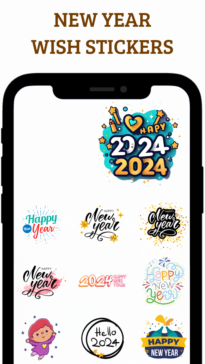 New Year Wish Stickers