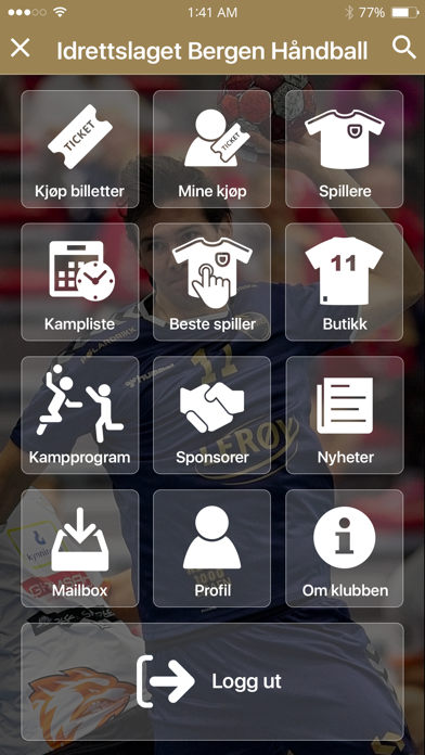 Bergen håndball Screenshot
