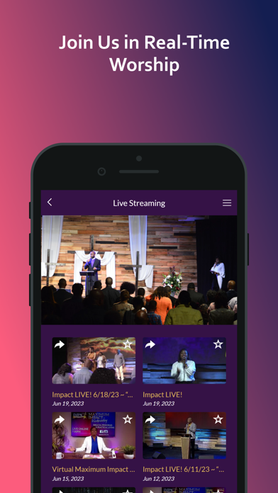 Impact Worship Center Screenshot