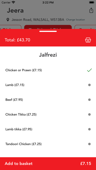 Jeera Restaurant Screenshot