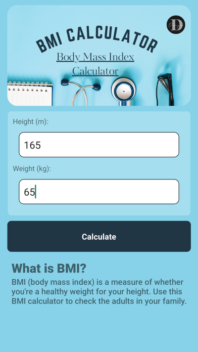 BMI Calculator - be healthy Screenshot