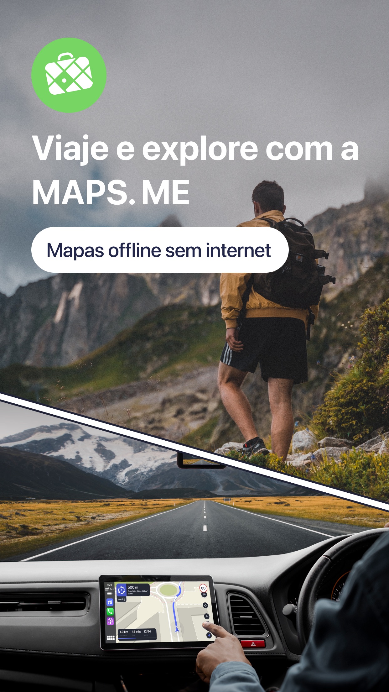 Screenshot do app MAPS.ME: Mapas offline e GPS