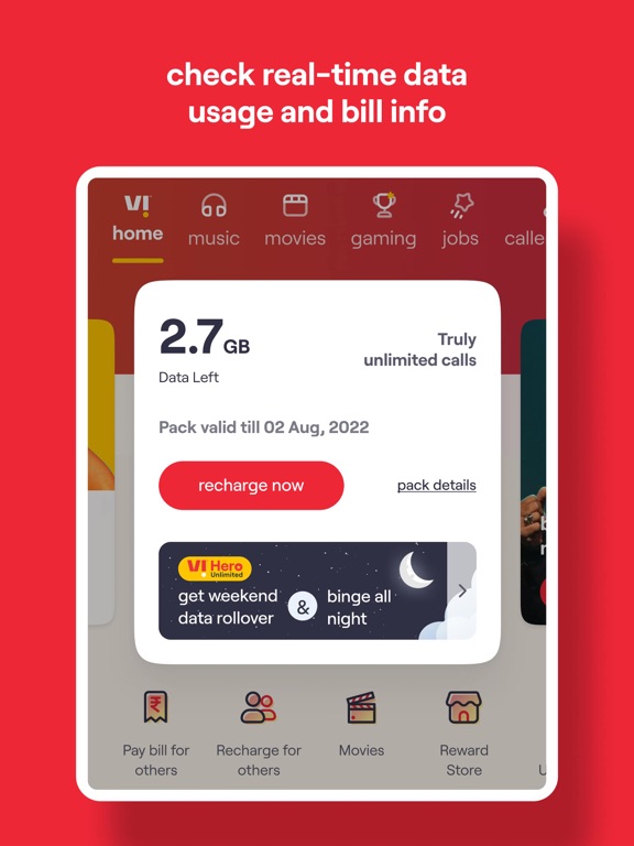 Vi: Recharge, Payments & Games screenshot 2