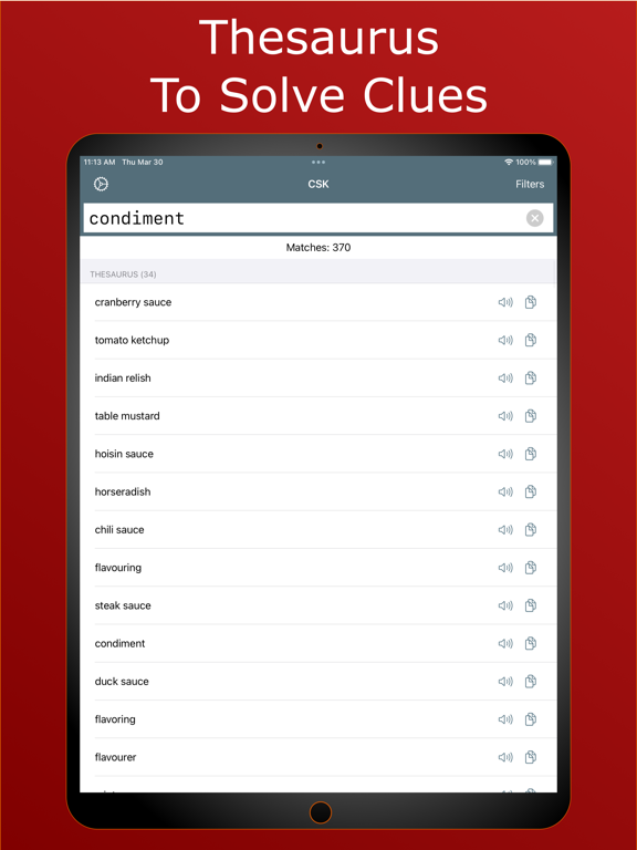 Crossword Solver King iPad screenshot 5 - Reference app