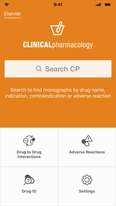 Elsevier Clinical Pharmacology Screenshot