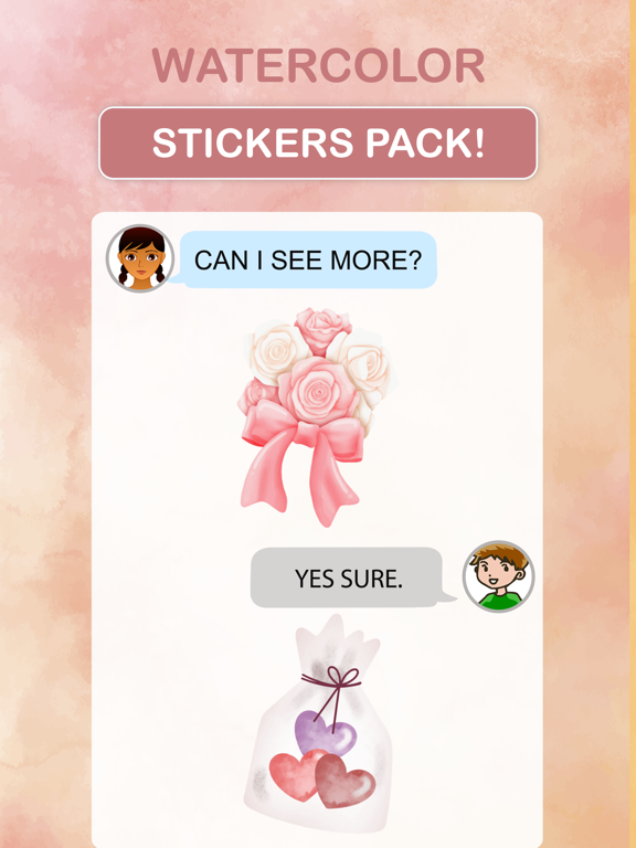Screenshot #6 pour Watercolor Stickers Pack!