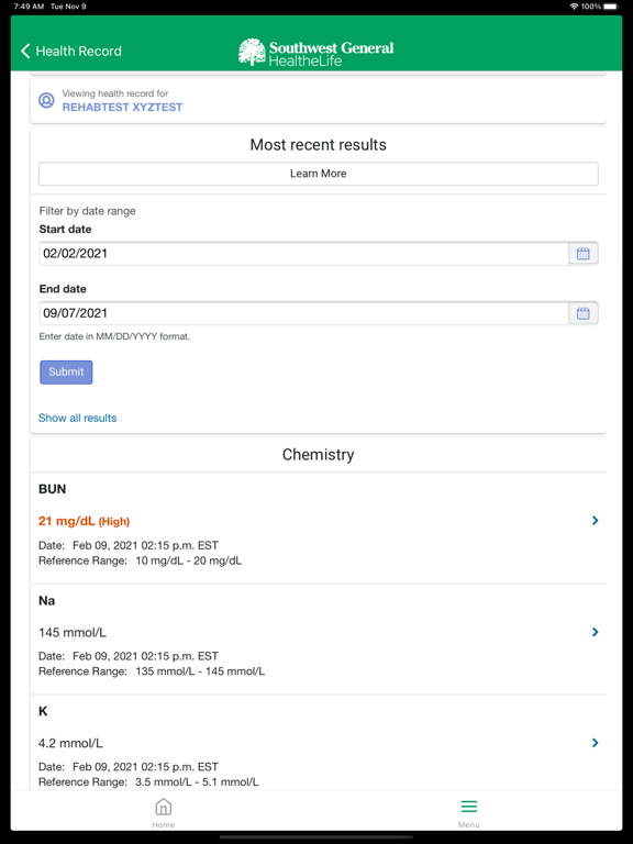App screenshot