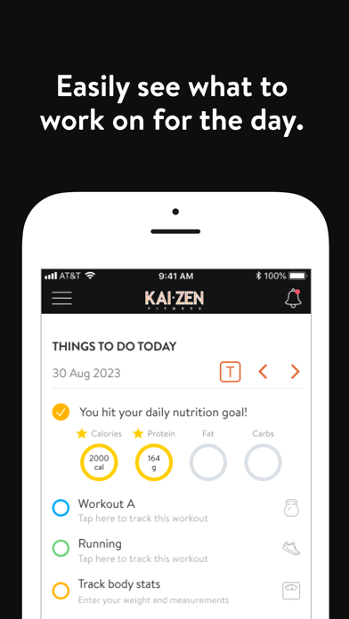 Kaizen Fitness App Screenshot