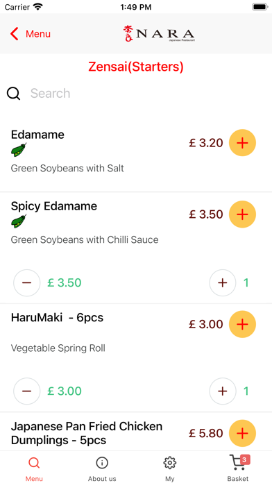 Nara Restaurant Screenshot