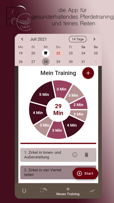 Riding Coach - die App Screenshot