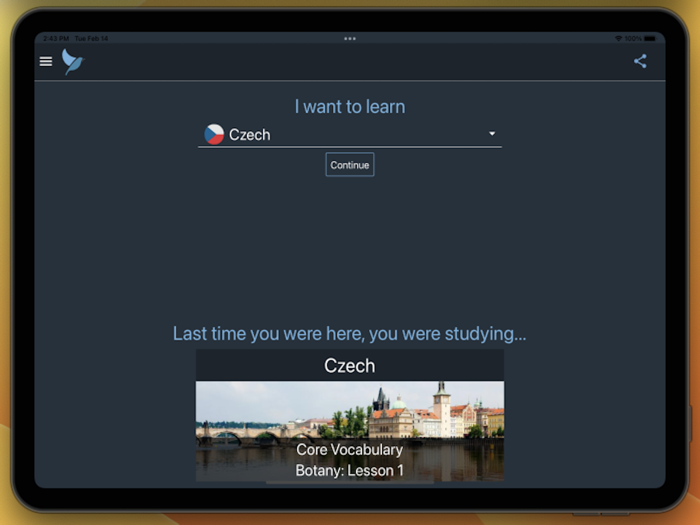 Bluebird Learn Czech