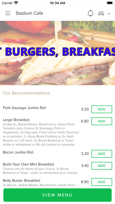 Stadium Cafe Wigan Screenshot