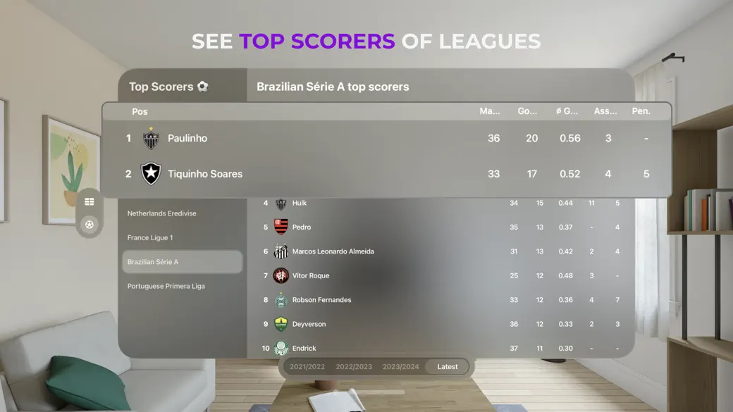 Stats of Leagues screenshot 1