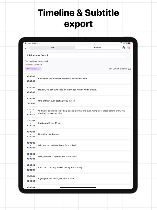Transcribe ~ Speech to Text Screenshot