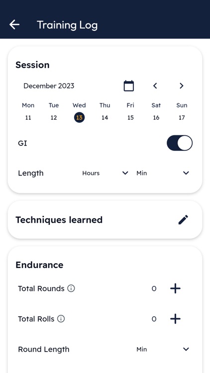 BJJ Notes Progress Tracker App