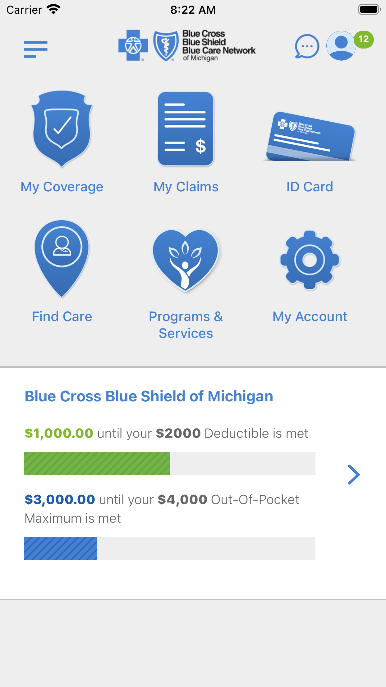 BCBSM screenshot 2