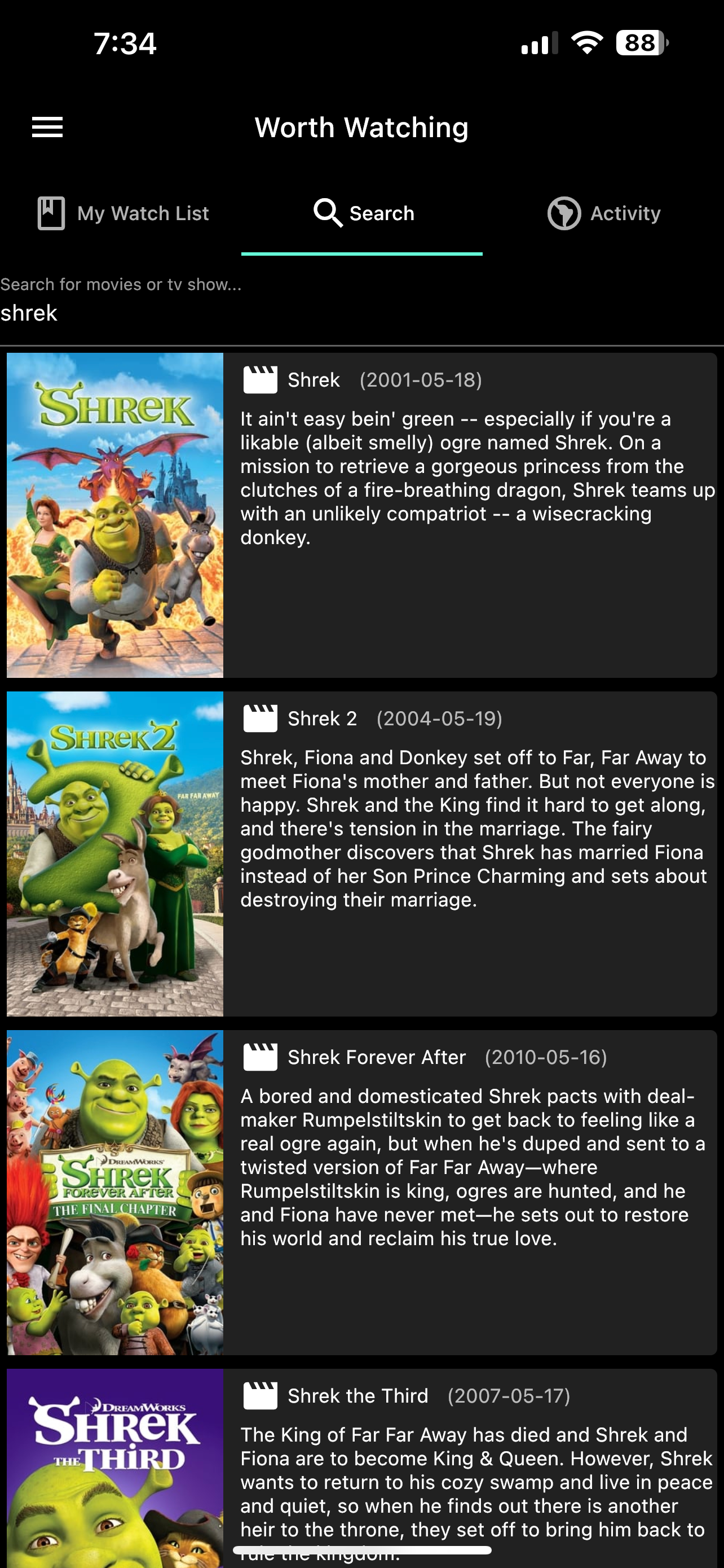 Worth Watching - Movies and TV