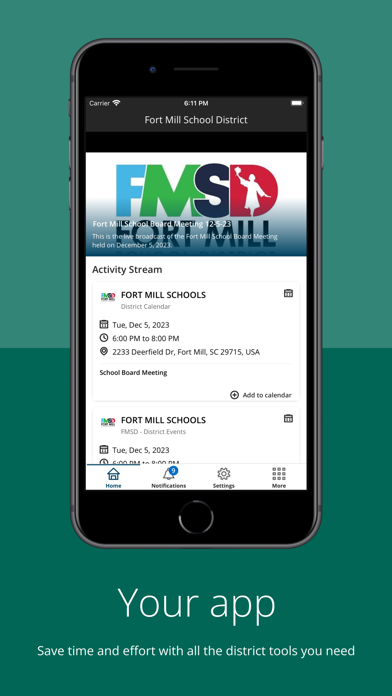 Fort Mill School District Screenshot