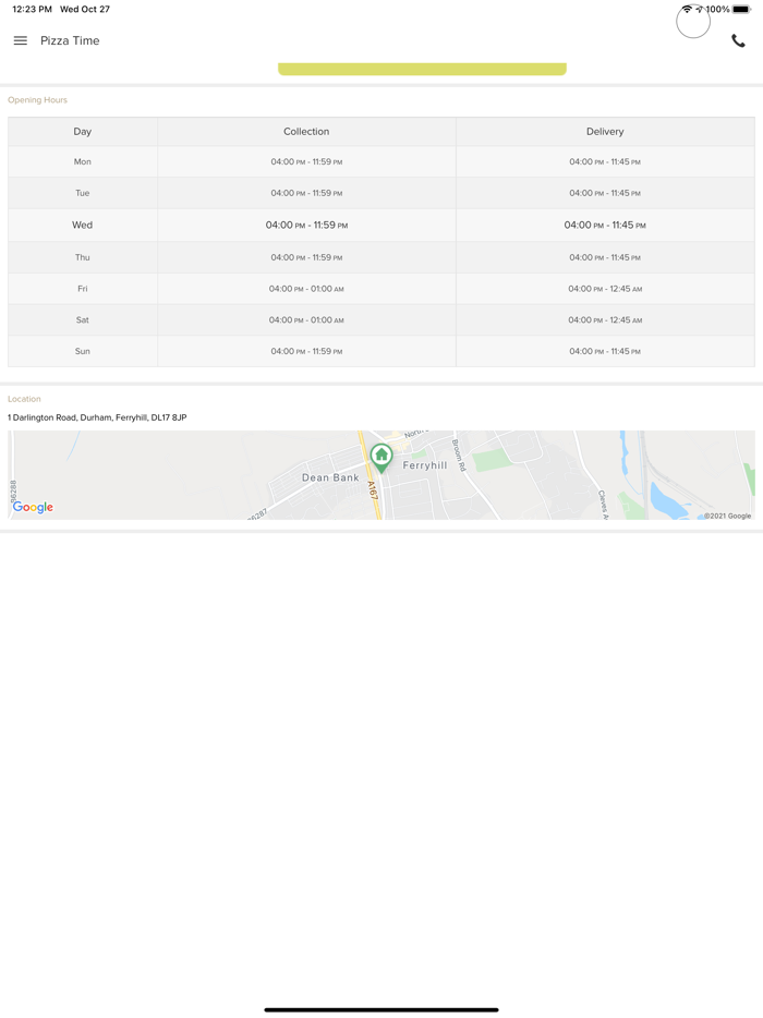 Pizza Time Ferryhill