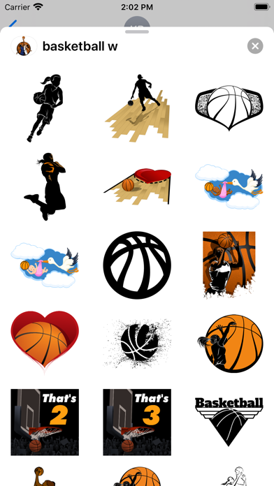 Women's Basketball Stickers Screenshot