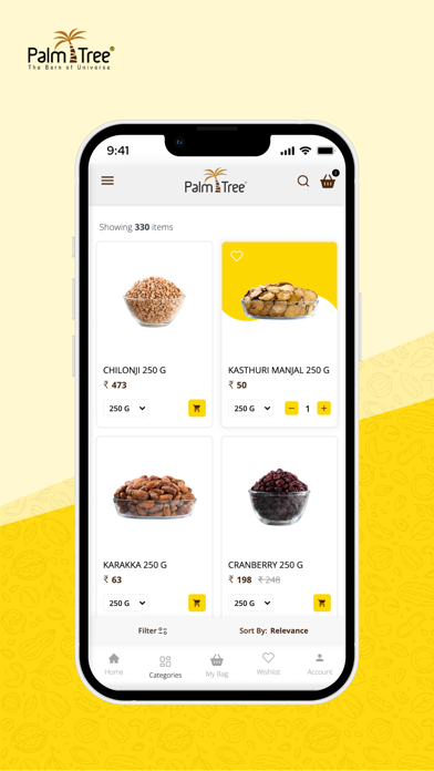 PalmTree Shopping Screenshot