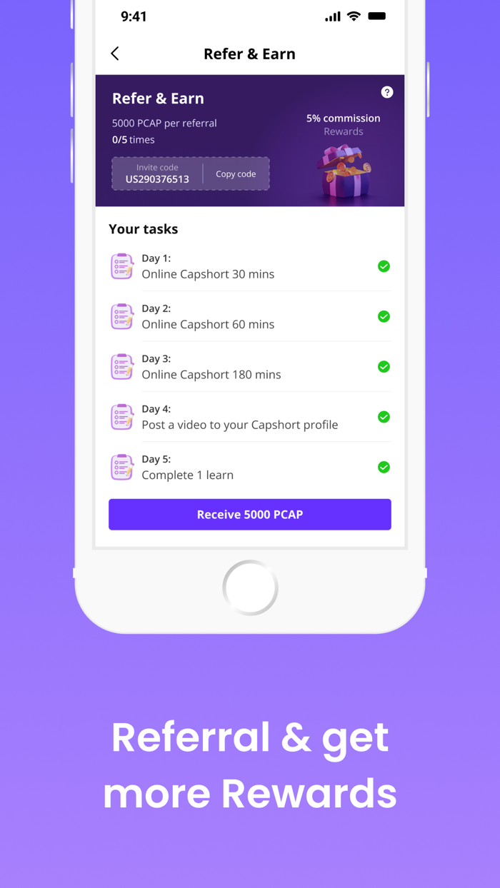 Capshort Relax Learn and Earn