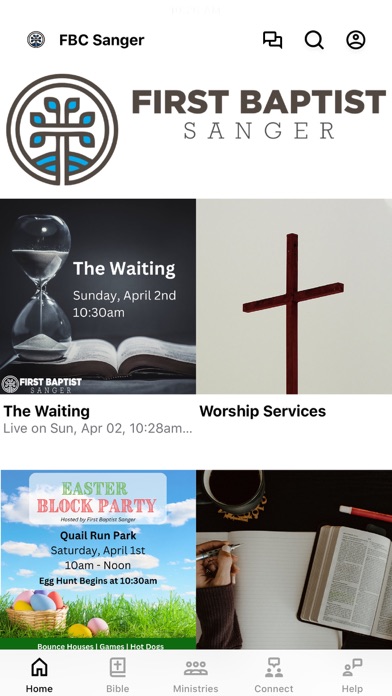 First Baptist - Sanger, TX Screenshot