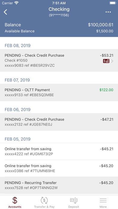 Rockdale FCU Mobile Banking Screenshot