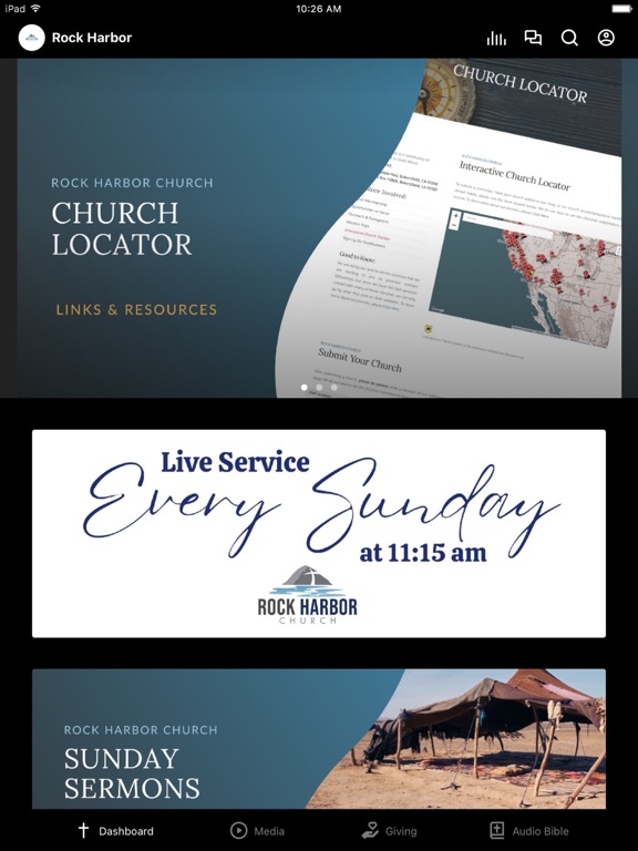 Rock Harbor Church, CA iPad screenshot 1 - Education app