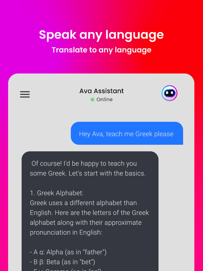 Ava - Assistant and Chatbot