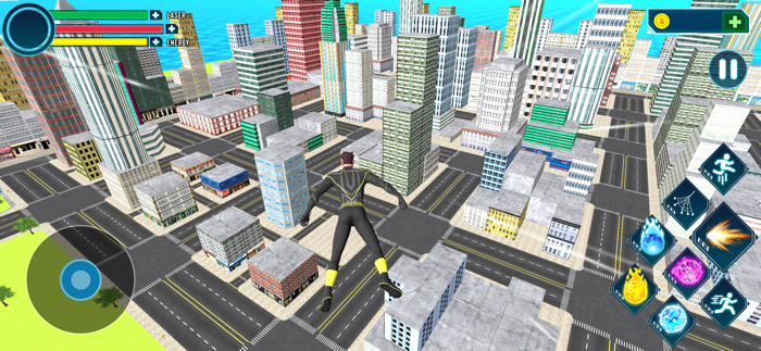 Amazing Flying Rope Hero 3D