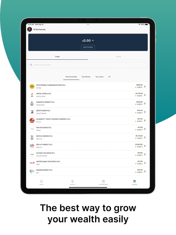 InvestNaija iPad screenshot 4 - Finance app