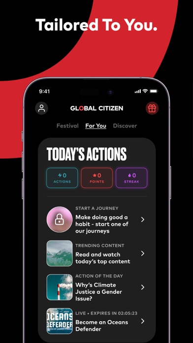 Global Citizen: Take Action Screenshot