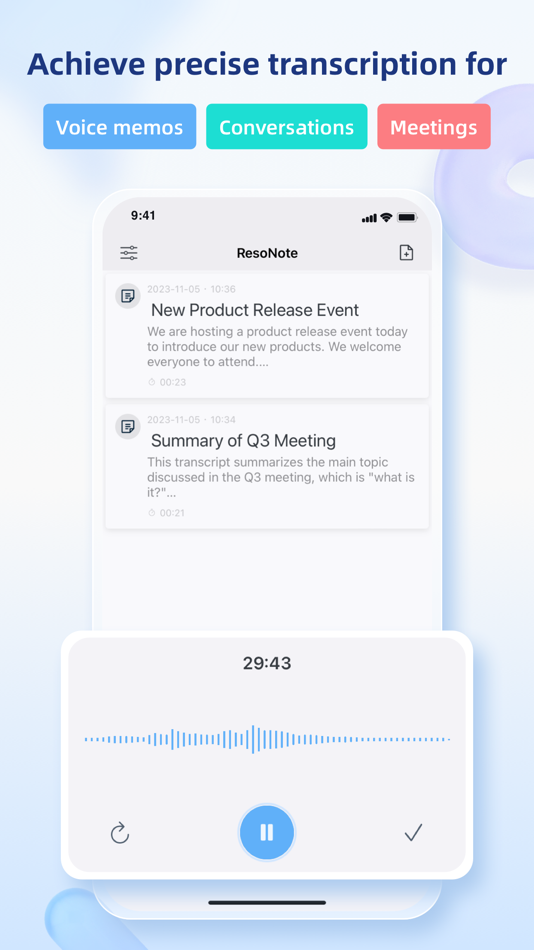 #2. ResoNote: Transcribe Voice (iOS) 由: Hangzhou only send network technology Co., Ltd