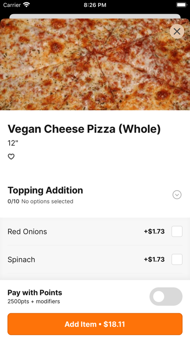 Bakaris Plantbased Pizza Screenshot