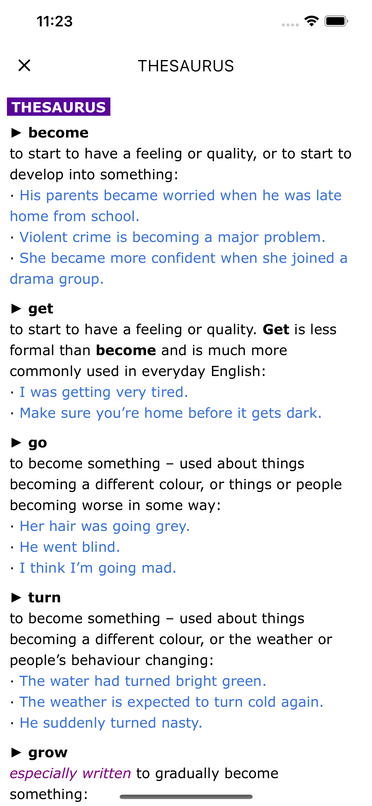 Advanced Dictionary of English