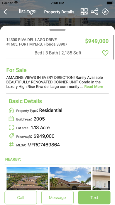 LISTINGS Screenshot