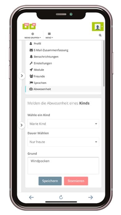 GFZ-App Screenshot