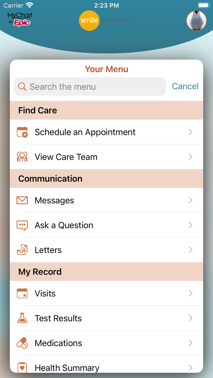 Smile Generation MyChart