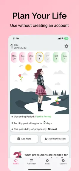 Game screenshot Mia Period & Cycles Tracker mod apk