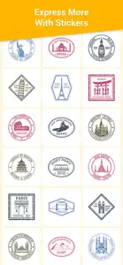 Famous Landmark Stamp Stickers screenshot #1 for iPhone