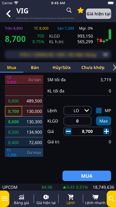 VISC Trading Screenshot