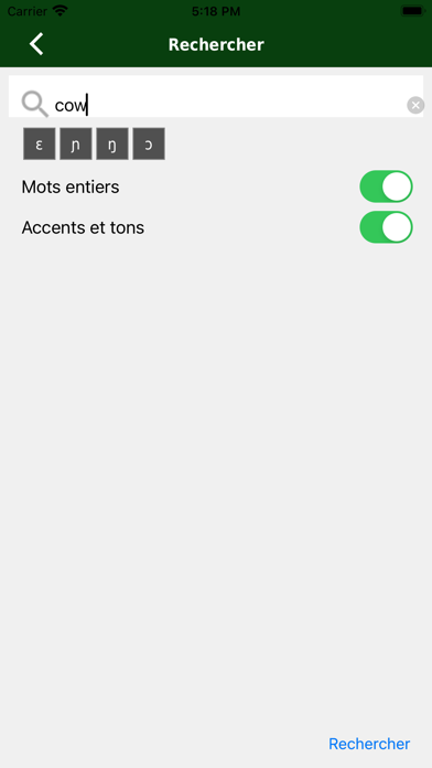 Dioula Dictionary Screenshot