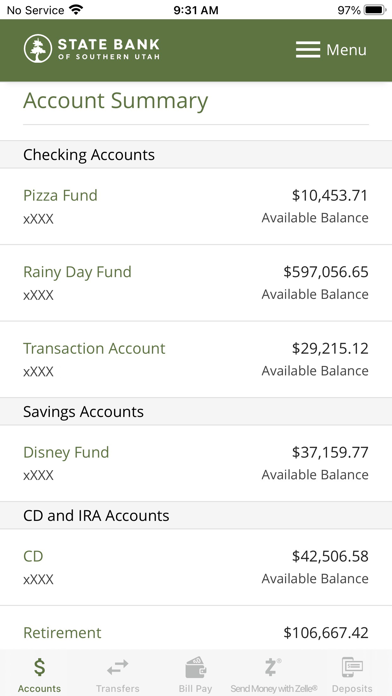SBSU-State Bank Southern Utah Screenshot