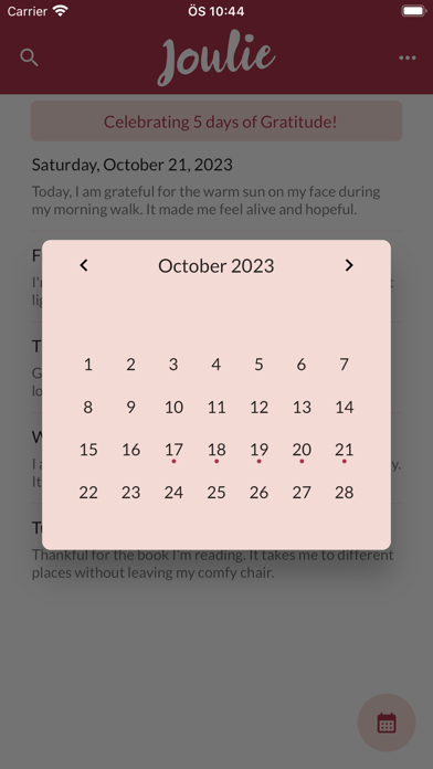 Joulie - Gratitude Journal Screenshot